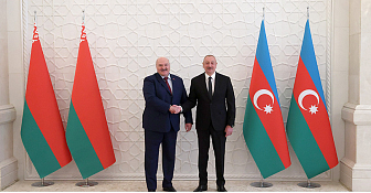 Встреча Александра Лукашенко и Ильхама Алиева проходит во дворце Президента Азербайджана