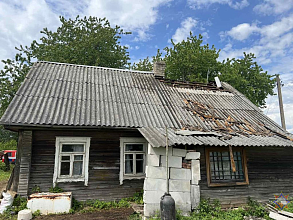 Горел нежилой дом в д. Коростово Новогрудского района